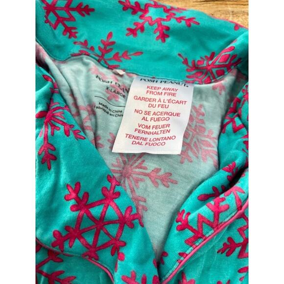 Posh Peanut Women's Queen of Snowflakes Luxe Pajama Set XL - Picture 2 of 4